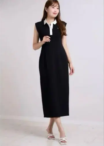 herlipto 프렌치 슬리브 폴로 롱 드레스