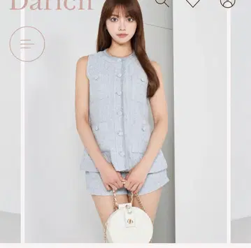 Darich 썸머 트위드 슬리브리스 자켓
