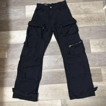 ZARA 유틸리티 카고 데님 팬츠 사이즈 36 블랙