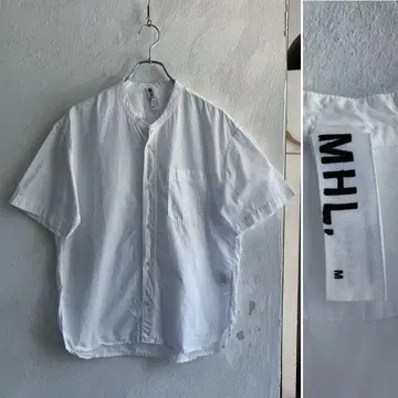 새상품급 MHL. 코튼 린넨 밴드 카라 셔츠 마가렛 호웰