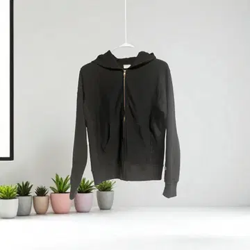 챔피온 리버스 위브 블랙 후드티 M