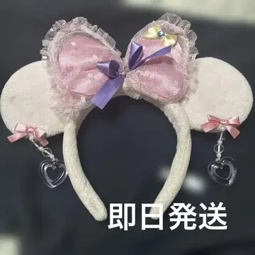 디즈니 미니 귀찌 머리띠 핑크