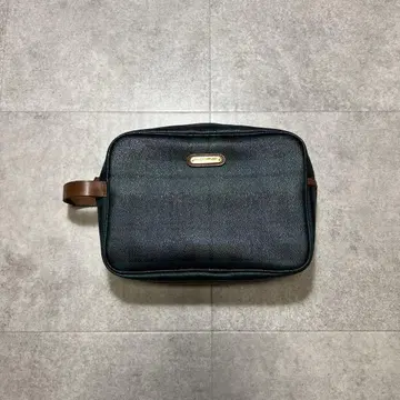 80s 랄프 로렌 클러치백 가죽 체크 고품질 빈티지
