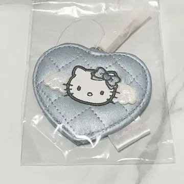 산리오 헬로키티 엔젤 퀼팅 하트 거울 블루