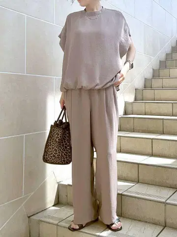 베이지 루즈핏 셋업