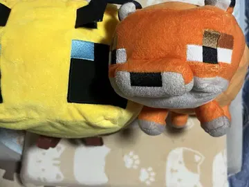 마인 크래프트의 벌과 여우 봉제 인형