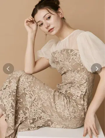 <새상품급> LAGUNAMOON LADY 플라워 자카드 레이스 원피스 S