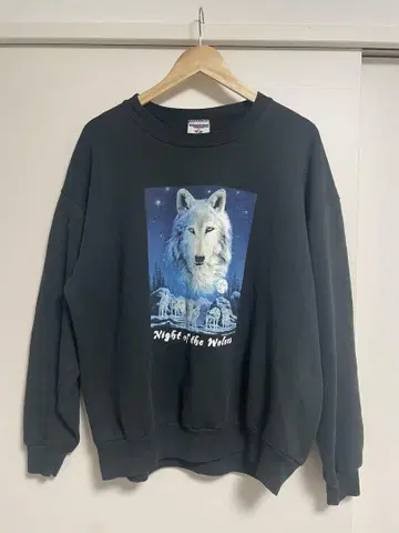 Jerzees 저지 90s 화이트 울프 XL 맨투맨