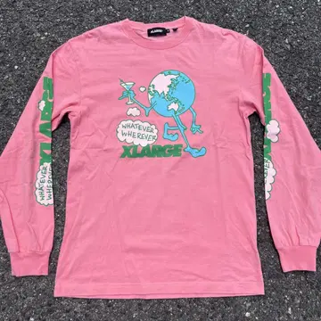 XLARGE 지구 프린트 롱 T