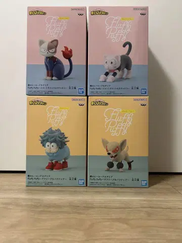 나의 히어로 아카데미아 Fluffy Puffy 피규어 4종 세트