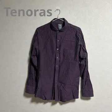 Tenoras 보라색 체크 무늬 와이셔츠 L 사이즈