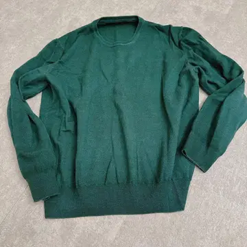 다크 그린 100% 울 스웨터 made in Italy 짙은 녹색