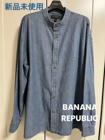 미사용 새상품 BANANA REPUBLIC 남성용 데님 셔츠 L 사이즈
