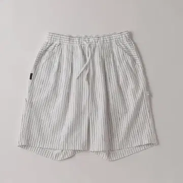 스트라이프 숏 팬츠 화이트 블랙