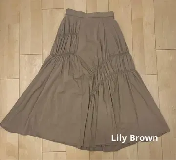 Lily Brown 브라운 플레어 스커트 롱 기장