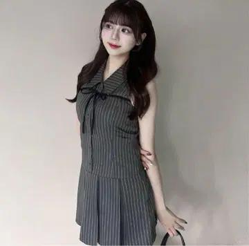 OLIVE des OLIVE 슬리브리스 셔츠 미니 원피스