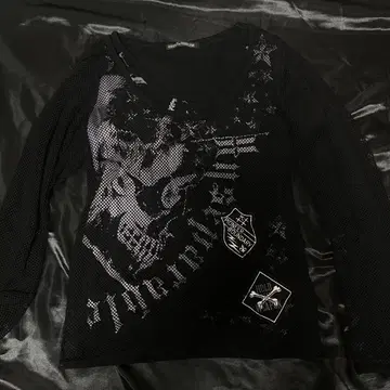 Ghost of harlem 블랙 해골 스컬 긴팔 펑크