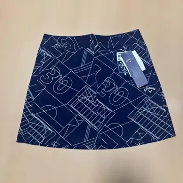 캘러웨이 기하학 패턴 네이비 스커트 여성용 L