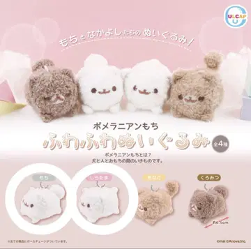 포메라니안 모치 모치 시라타마 폭신폭신 봉제 인형 가챠 세트