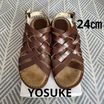 YOSUKE 요스케 가죽 샌들 24.0cm 가죽 신발