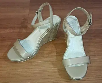 RANDA 웨지 샌들 스트랩 포함 베이지 21.0cm 란다