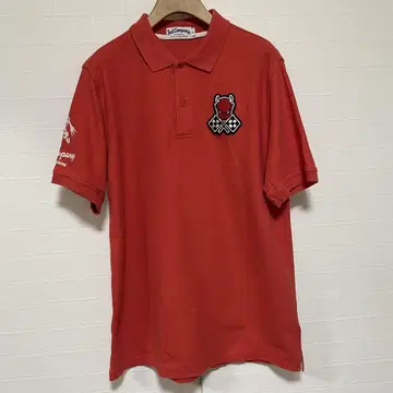테드 컴퍼니 피케 셔츠 XL 와펜 빨간색 자수 로고