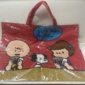 피넛 에코백 빨간색