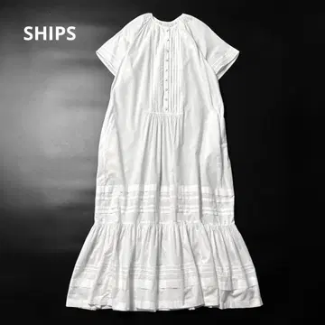 SHIPS 쉽스 코튼 100% 핀턱 티어드 원피스