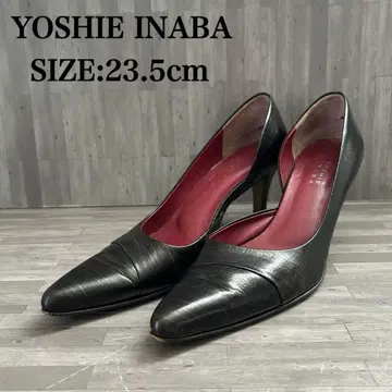 요시에 이나바 YOSHIE INABA 블랙 계열 펌프스 23.5cm