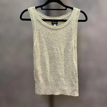 D&G 슬리브리스 니트 XS 크림색