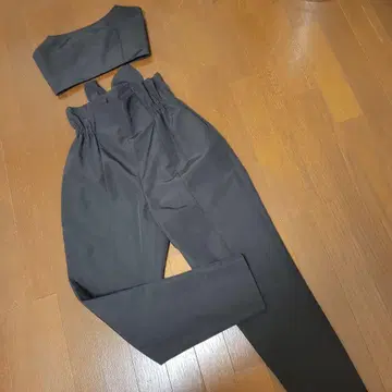 블랙 셋업 팬츠 세트