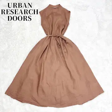 URBAN RESEARCH DOORS 린넨 슬리브리스 원피스