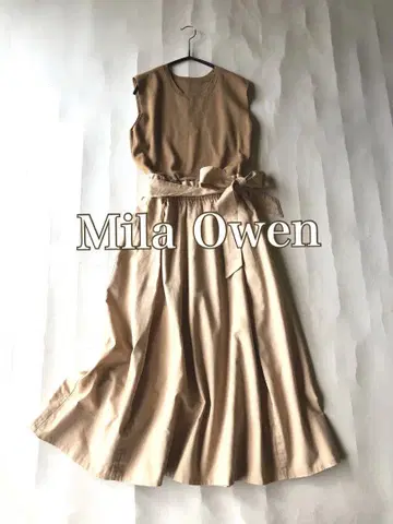 미라 오웬 Mila Owen 린넨 스커트 도킹 원피스