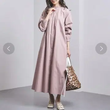 유나이티드 애로우즈 * 넉넉한 개더 플레어 맥시 셔츠 원피스 *