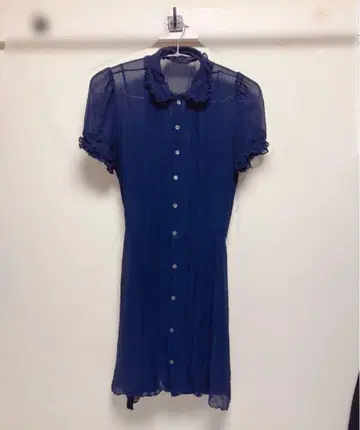 원피스 카라 부착 시어
