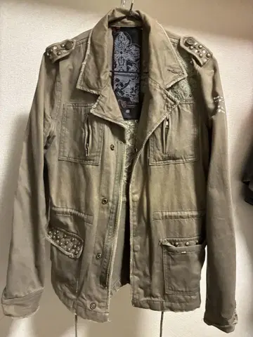 Miss Me 베이지 밀리터리 자켓 M