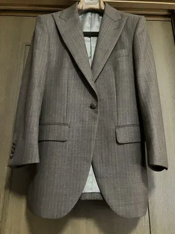 오더 자켓 브라운 스트라이프