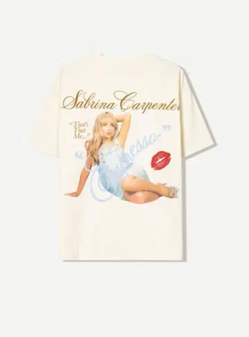 미사용 새상품 사브리나 카펜터 티셔츠 bershka