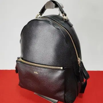 훌라 FURLA NOA 새상품급 백팩 가죽 주름 가죽 천연 가죽 블랙