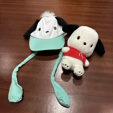 포차코 개 귀 캡과 봉제 인형 세트