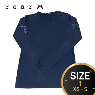 roar 로어 블랙 긴팔 티셔츠 롱 T XS-S