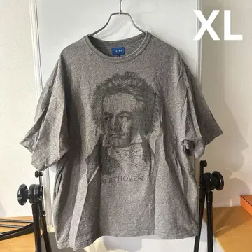 BEAMS 위인 베토벤 페이스 티셔츠 와이드