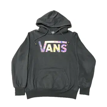 VANS 후드티 우주 패턴 로고 블랙