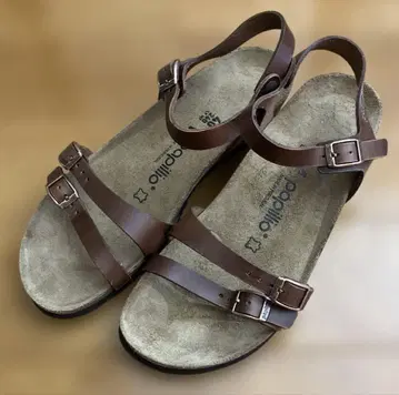 미사용 새상품 Papillio 파피리오 컴포트 샌들 브라운 26cm