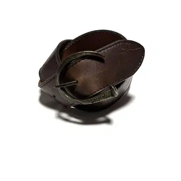 여성용 w65cm~w75cm DKNY 천연 가죽 벨트 브라운 단종 모델