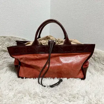 러셋 russet 가죽 복조리 핸드백