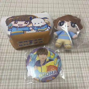 가면라이더 가브 쇼마 지넨 히데카즈 캔뱃지 봉제 인형 파우치 산리오