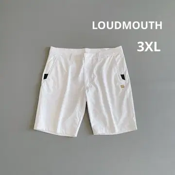 Loud Mouse 하프 팬츠 남성용 3XL 빅 사이즈 화이트