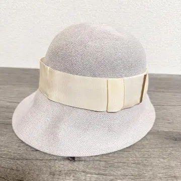 Chapeau d' O 와이드 리본 불루톤 모자 57.5cm 그레이
