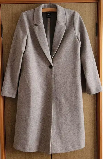 ZARA 자라 소프트 버튼 코트 롱 코트